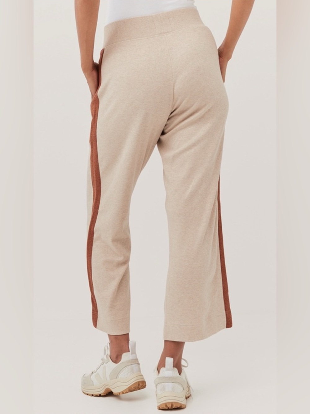 Pact Airplane Cropped Track Pants in Oatmeal - Size S - Picture 4 of 7